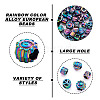 Fashewelry 50Pcs 5 Style Rainbow Color Alloy European Beads FIND-FW0001-32-NR-14