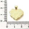 Rack Plating Brass Micro Pave Clear Cubic Pendants KK-M309-13G-3