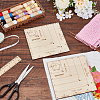 2Pc Square Wooden Crochet and Knitting Gauge DIY-BC0014-02-5