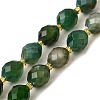 Natural Green Onyx Agate Beads Strands G-D305-B04-01-2