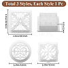 CRASPIRE 3Pcs 3 Styles Retro Flower Pattern Resin Clay Pressed Molds DIY-CP0010-32-2