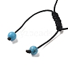 12.5mm Round Synthetic Turquoise Braided Bead Bracelets for Women Men BJEW-C060-01Y-3