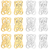 Unicraftale 12pcs 2 Colors 201 Stainless Steel Pendants STAS-UN0036-56-1