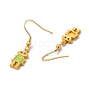 Rack Plating Brass Micro Pave Cubic Zirconia Dangle Earrings EJEW-P221-22G-2