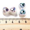 Opaque Rhinestone Acrylic Beads OACR-S139-07-3