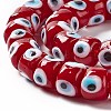 Handmade Evil Eye Lampwork Beads Strands LAMP-F024-01B-02-4