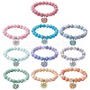 10.5mm Round Opaque Crackle Glass Beaded Stretch Bracelets BJEW-MZ00078-3