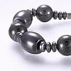 Magnetic Synthetic Hematite Beaded Bracelets BJEW-P178-07-2