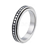 201 Stainless Steel Flat Round Rotating Ring RJEW-N043-27-1
