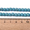 Electroplate Opaque Glass Beads Strands EGLA-Q132-6MM-01C-09-4