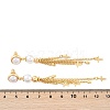 Brass ABS Plastic Pearl Tassel Stud Earrings EJEW-U040-15G-5