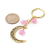 Tibetan Style Alloy Hollow Moon Pendant Keychain KEYC-JKC00690-02-2