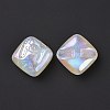 Rainbow Iridescent Plating Acrylic Beads OACR-A010-06F-2