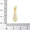 Brass Micro Pave Clear Cubic Zirconia Pendants KK-P339-21G-02-3