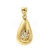 Rack Plating Brass Micro Pave Cubic Zirconia Pendants KK-L226-102G-N-1