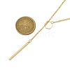 Brass Lariat Necklaces NJEW-JN05015-3