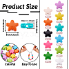 44Pcs 11 Colors Spray Painted Alloy Beads FIND-TA0003-02-3