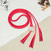 Handmade Imitation Leather Braided Rope Tie Belts AJEW-WH20006-398C-7