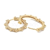 Brass Micro Pave Clear Cubic Zirconia Huggie Hoop Earrings EJEW-A058-02-3