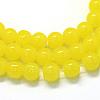 Baking Painted Imitation Jade Glass Round Bead Strands DGLA-Q021-10mm-24-1