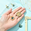 4Pcs 4 Styles Rack Plating Brass Micro Pave Cubic Zirconia Pendants KK-YW0002-79-5