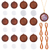 CHGCRAFT DIY Flat Round Pendant Necklace Making Kit DIY-CA0004-84-1