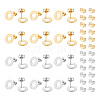 Unicraftale 40Pcs 2 Color 304 Stainless Steel Stud Earring Findings STAS-UN0055-59-1