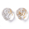 Transparent Spray Painted Glass Beads LS-GLAA-R215-01-B09-2