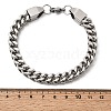 201 Stainless Steel Curb Chain Bracelets for Men STAS-T077-09P-5