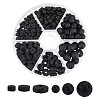 Olycraft 240Pcs 6 Styles Natural Lava Rock Beads G-OC0004-52-1