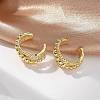 Rack Plating Brass Criss Cross Cuff Earrings EJEW-H099-11G-2