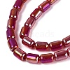 Electroplate Transparent Glass Beads Strands EGLA-Q132-03A-A05-3