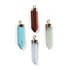 Natural & Synthetic Mixed Gemstone Pointed Pendants FIND-A043-04G-1