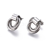 Tarnish Resistant 304 Stainless Steel Stud Earrings EJEW-L241-03P-1