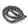 Faceted Natural Labradorite Rondelle Beads Strands X-G-K090-02-4