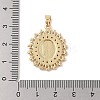 Brass Cubic Zirconia Pendants KK-Z050-26G-01-3