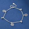 304 Stainless Steel Charm Bracelets BJEW-L673-022S-04-2