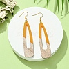 Two Tone Resin & Wood Dangle Earrings EJEW-JE05508-01-3