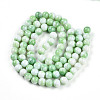 Opaque Crackle Glass Round Beads Strands GLAA-T031-10mm-01L-3