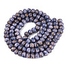 Opaque Baking Paint Glass Beads Strands GLAA-Q110-03A-15-2