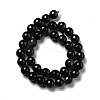 Natural Golden Sheen Obsidian Beads Strands G-P476-01D-04-3