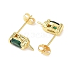 Brass Micro Pave Cubic Zirconia Earring Findings KK-D226-10G-03-3