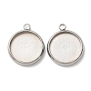 Tarnish Resistant 304 Stainless Steel Pendant Cabochon Settings STAS-K202-03E-P-2