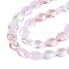 Electroplate Imitation Jade & Opaque & Transparent Glass Beads Strands EGLA-Q135-8x11MM-01B-4