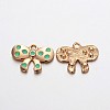 Light Gold Plated Alloy Enamel Bowknot Charms LS-ENAM-J546-05KCG-1