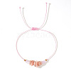 Bohemian Style Natural Rose Quartz Chips Braided Bead Bracelets for Women Men FC0503-1-2