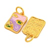 Rack Plating Brass Enamel Pendants KK-Z054-06G-2