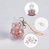 Transparent Glass Wishing Bottle Pendant Decoration HJEW-PH0001-29-4