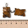 Natural Tiger Eye Pendants G-B127-09P-10-3