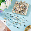 100Pcs 2 Styles Transparent Electroplate Glass Beads EGLA-TA0013-45-6